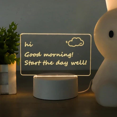 LED Light Up Message Board – Neon Writing Board for Bedroom & Desk