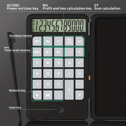 Slim LCD Pocket Calculator – Compact Solar Desk Calculator