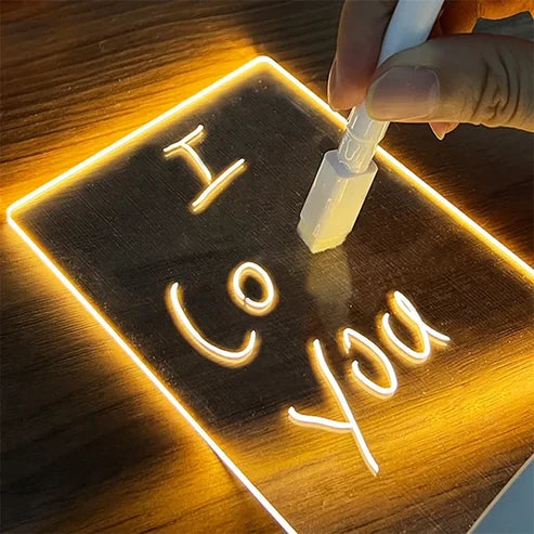 LED Light Up Message Board – Neon Writing Board for Bedroom & Desk