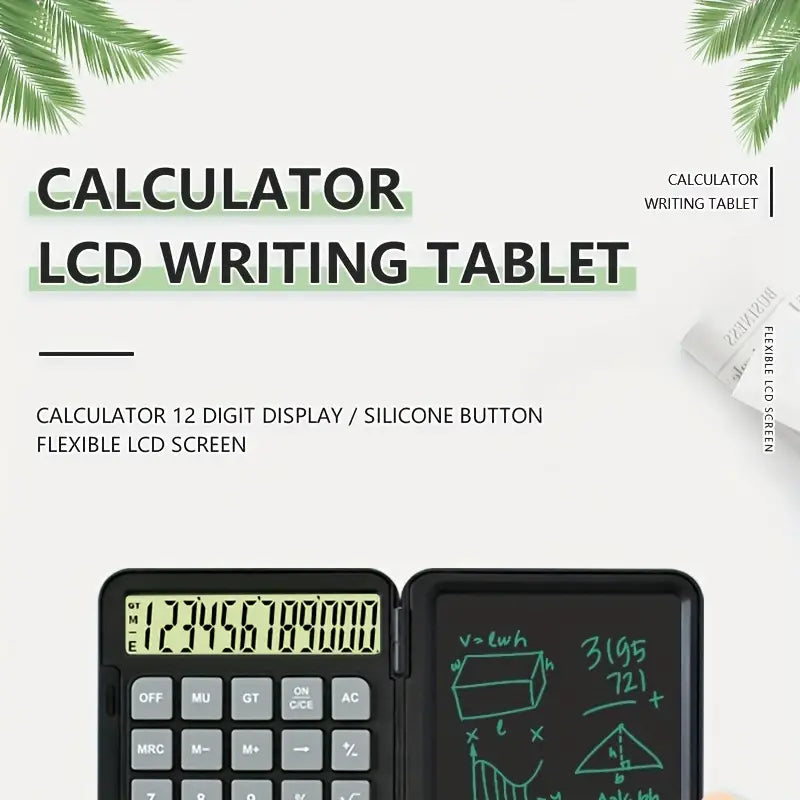 Slim LCD Pocket Calculator – Compact Solar Desk Calculator